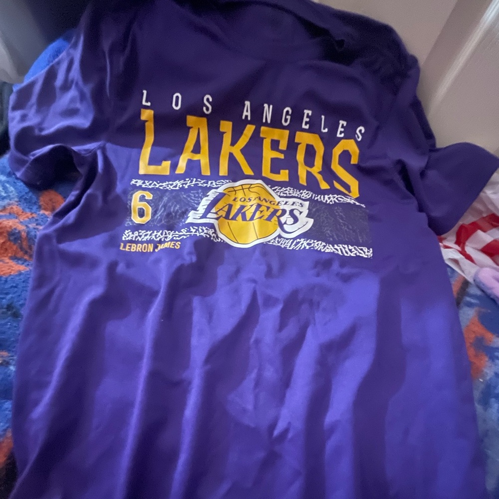 SHEIN Purple and Yellow Lakers Tee